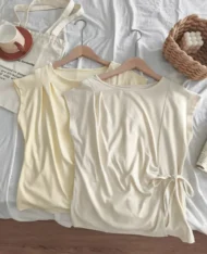 夏日風側繫帶修身上衣 - Image 10