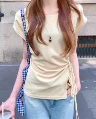 夏日風側繫帶修身上衣 - Image 2