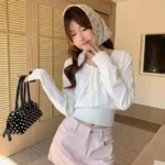 溫柔女孩繫帶針織上衣