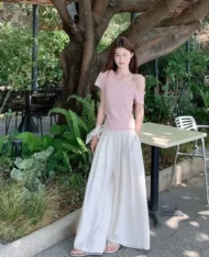 直闊腿休閒寬褲 - Image 5