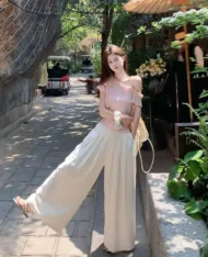 直闊腿休閒寬褲 - Image 7