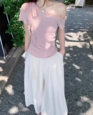 直闊腿休閒寬褲 - Image 4