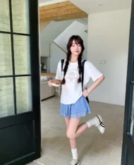 波點蛋糕迷你裙 - Image 3