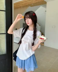 波點蛋糕迷你裙