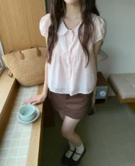 [預購補貨中] 日系甜美波點娃娃上衣 - Image 5