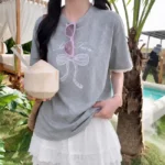 蝴蝶結蕾絲褲裙