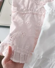 輕純芭蕾風撞色蕾絲上衣 - Image 13