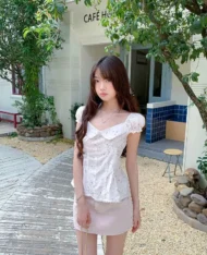 甜妹浪漫碎花上衣 - Image 7