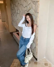 溫柔純欲吊帶上衣+外套兩件set - Image 5