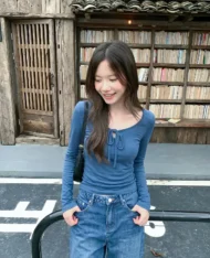 前後兩穿！舒適長袖上衣